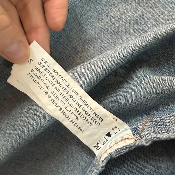 Stoosh Vintage Denim Shirt Jacket Shacket Size Small Acid Wash - Picture 6 of 9